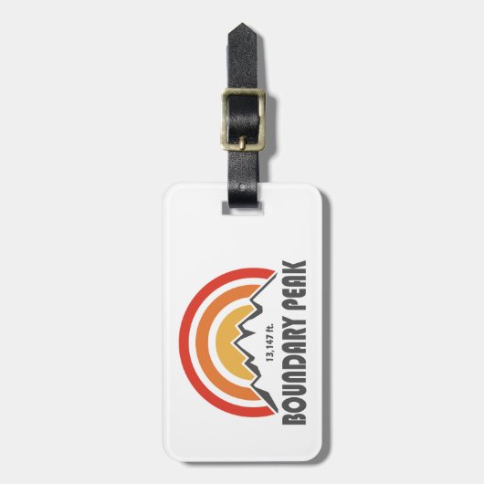 Boundary Peak Nevada Gepäckanhänger (Vorderseite vertikal)