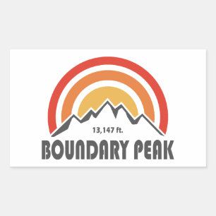 Boundary Peak Nevada Rechteckiger Aufkleber