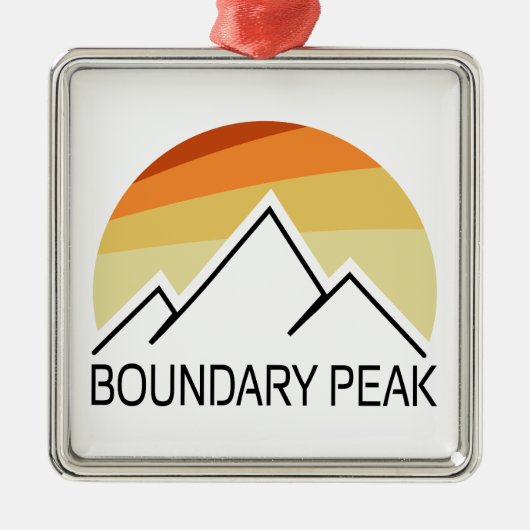 Boundary Peak Nevada Retro Ornament Aus Metall (Vorne)