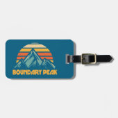 Boundary Peak Nevada Retro Turquoise Gepäckanhänger (Vorderseite horizontal)