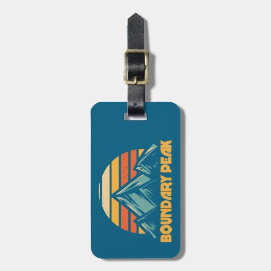 Boundary Peak Nevada Retro Turquoise Gepäckanhänger (Vorderseite vertikal)