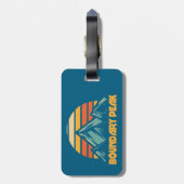 Boundary Peak Nevada Retro Turquoise Gepäckanhänger (Rückseite vertikal)