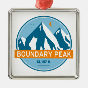Boundary Peak Nevada Sterne Mond Ornament Aus Metall