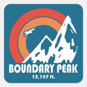 Boundary Peak Nevada Sun Eagle Quadratischer Aufkleber