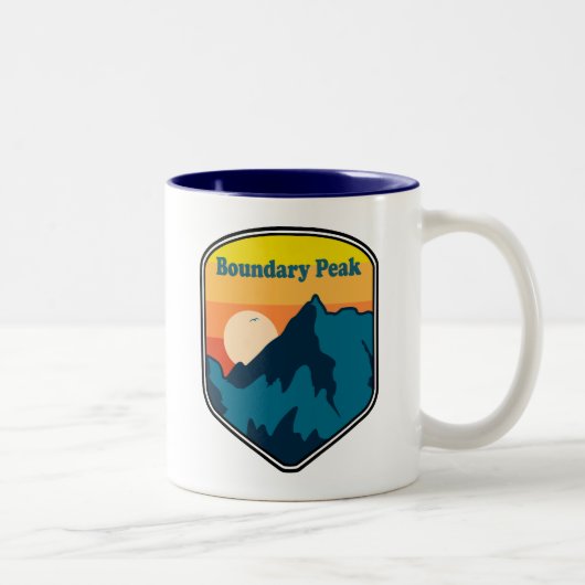 Boundary Peak Nevada Sunrise Zweifarbige Tasse (Rechts)