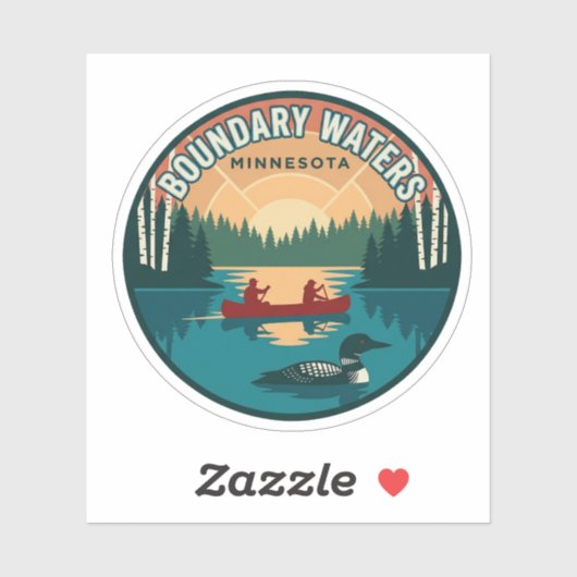 Boundary Waters Minnesota Reise-Aufkleber Sticker (Blatt)