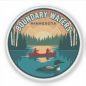 Boundary Waters Minnesota Reise-Aufkleber Sticker (Vorderseite)
