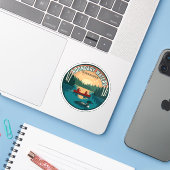 Boundary Waters Minnesota Reise-Aufkleber Sticker (Laptop mit iPhone)