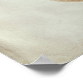 Boundende Geparde mit rotem Kragen Poster (Ecke)