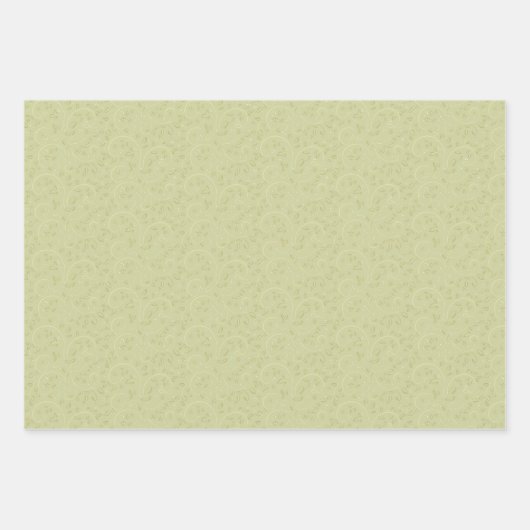 Bountiful Bouquet Olive Wrapping Paper Set 3 Geschenkpapier Set (Vorderseite 2)