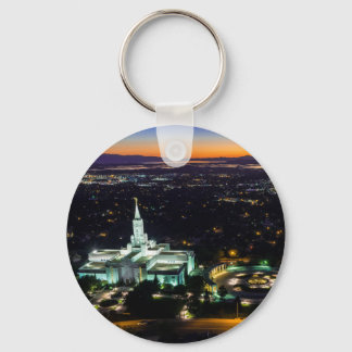 Bountiful Lds Mormon Temple Sunset Schlüsselanhänger