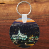 Bountiful Lds Mormon Temple Sunset Schlüsselanhänger (Vorderseite)