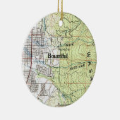 Bountiful Utah Topo Karte Keramik Ornament (Rechts)