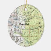 Bountiful Utah Topo Karte Keramik Ornament (Links)