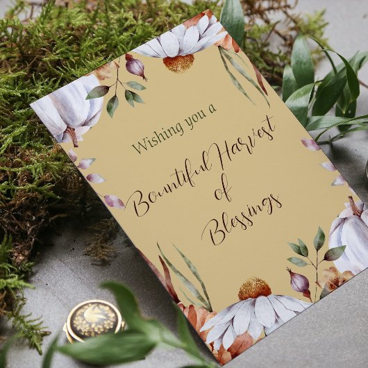 Bounty Harvest Erntedank Holiday Watercolor Mitteilungskarte