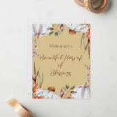 Bounty Harvest Erntedank Holiday Watercolor Mitteilungskarte (Vorderseite/Rückseite Beispiel)