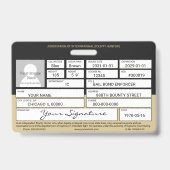 Bounty Hunter Abzeichen Ausweis (Rückseite)