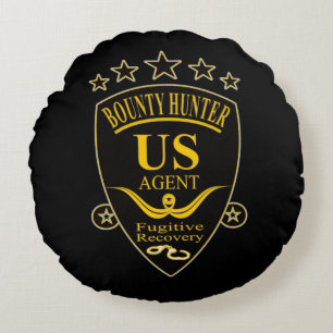 Bounty Hunter Agent Rundes Kissen