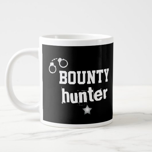 Bounty Hunter Handcuffs Bail Erholung Agent Black Jumbo-Tasse (Links)