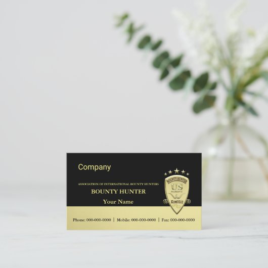 Bounty Hunter Visitenkarte (Stehend Vorderseite)