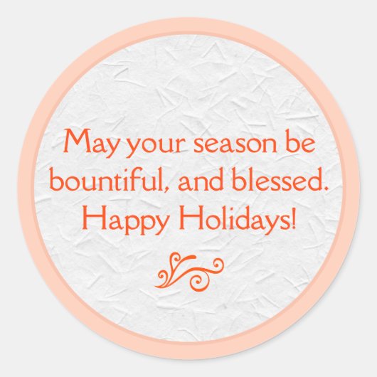 Bounty & segnete Holiday Round Sticker (Vorderseite)