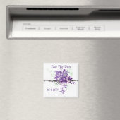 Bouquet Abstrakt Save the Date Magnet Square (In Situ (Geschirrspüler))
