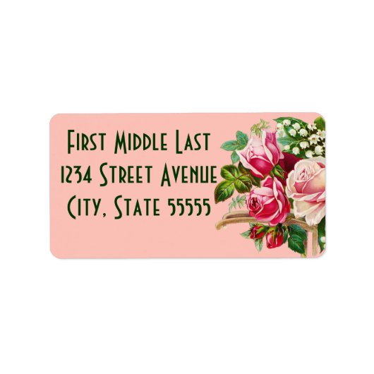 Bouquet Address Labels Adressaufkleber (Vorne)