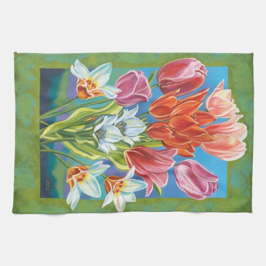 Bouquet an der Grenze III Geschirrtuch (Horizontal)