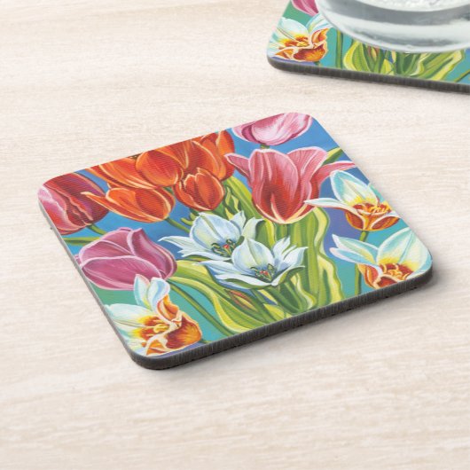 Bouquet an der Grenze III Getränkeuntersetzer (Linke Seite)