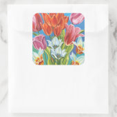 Bouquet an der Grenze III Quadratischer Aufkleber (Tasche)