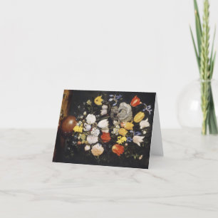 Bouquet aus Blume in einer Erdenware-Vase (1610) Feiertagskarte