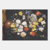 Bouquet aus Blume in einer Erdenware-Vase (1610) Geschenkpapier Set (Vorderseite 2)