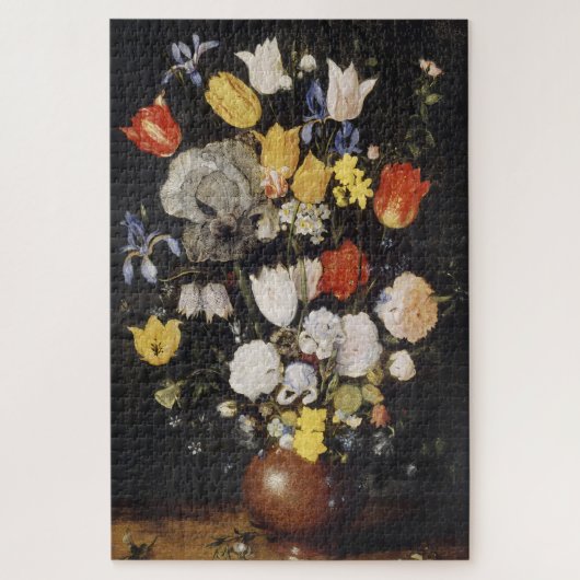 Bouquet aus Blume in einer Erdenware-Vase (1610) Puzzle (Vertikal)