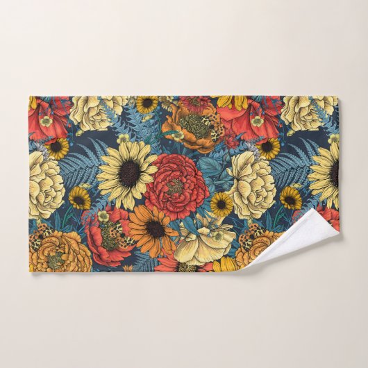 Bouquet aus Blume- Rose, Pfingsten, Molkereien Badhandtuch Set (Handtuch)