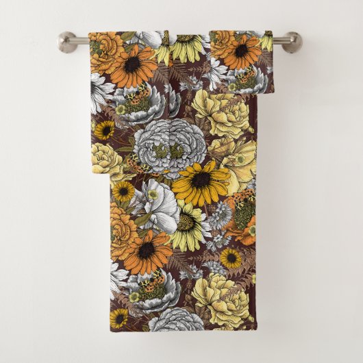 Bouquet aus Blume- Rose, Pfingsten, Molkereien Badhandtuch Set (Insitu)