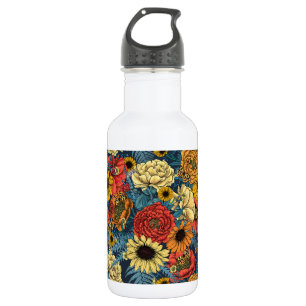 Bouquet aus Blume- Rose, Pfingsten, Molkereien Edelstahlflasche