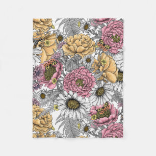 Bouquet aus Blume- Rose, Pfingsten, Molkereien Fleecedecke