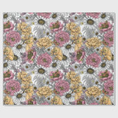 Bouquet aus Blume- Rose, Pfingsten, Molkereien Geschenkpapier (Flach)