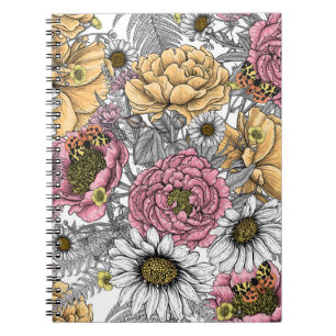 Bouquet aus Blume- Rose, Pfingsten, Molkereien Notizblock