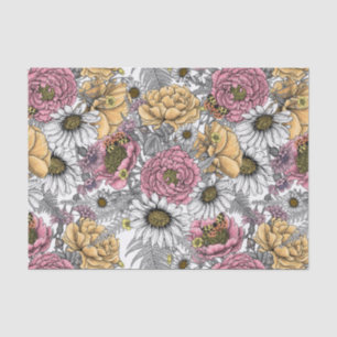 Bouquet aus Blume- Rose, Pfingsten, Molkereien Seidenpapier