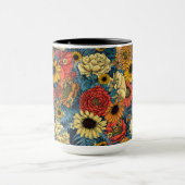 Bouquet aus Blume- Rose, Pfingsten, Molkereien Tasse (Zentrum)