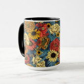 Bouquet aus Blume- Rose, Pfingsten, Molkereien Tasse (Vorderseite Links)