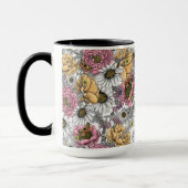 Bouquet aus Blume- Rose, Pfingsten, Molkereien Tasse (Links)