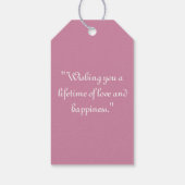 Bouquet aus Frühlingsblütenlilien des Tales Geschenkanhänger (Rückseite)