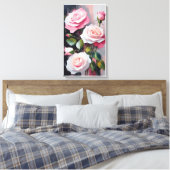 Bouquet aus rosa Rosen Leinwanddruck (Insitu (Schlafzimmer))