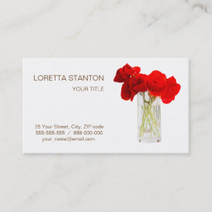 Bouquet aus roten Mohn Visitenkarte
