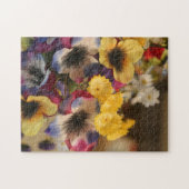 Bouquet aus Violett und gelben Blumen Puzzle (Horizontal)