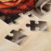 Bouquet aus Weiß und Rote Rosen Puzzle (Seite)