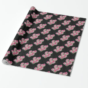 Bouquet aus weißrosa Rosen Geschenkpapier