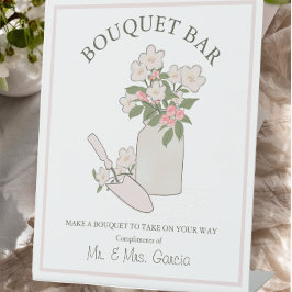 Bouquet Bar bauen Sie Ihre eigenen Blume Hochzeit Sockelschild